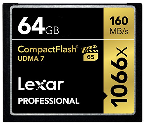 Lexar Professional 1066x 64GB VPG-65 CompactFlash card (Up to 160MB/s Read) LCF64GCRBNA1066