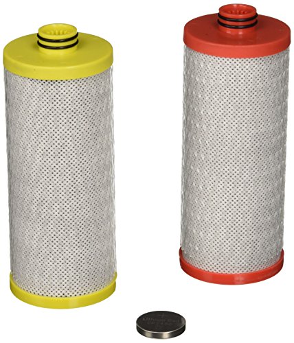 Aquasana AQ-5200R Replacement Filter Cartridges for 2-Stage Under Sink Water Filtration System,Red and Yellow