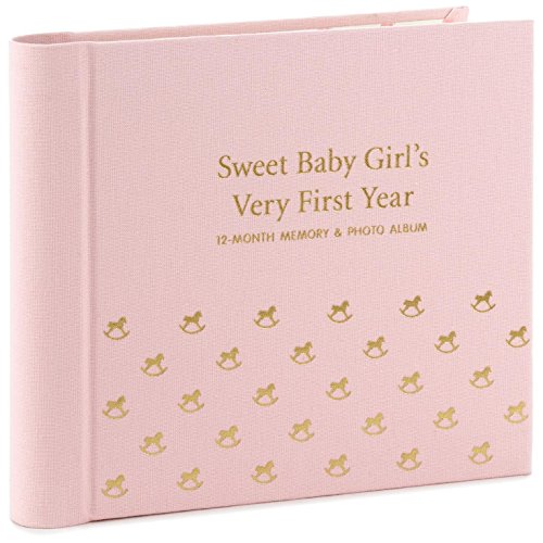 Hallmark Watch Me Grow Baby Book for Girl Photo Albums Milestones