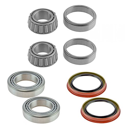 Front Inner & Outer Wheel Bearing w/Seal Pair LH & RH Sides for Ford F150 2WD