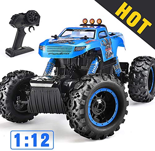 NQD RC Car, Remote Control Monster Trucks 1:12 Big Scale 4WD Off Road Rock Crawlers 2.0Ghz Radio Remote Control Car High Speed Racing All Terrain Climbing Car Gift for Boys