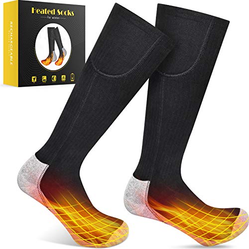 GREATSSLY Heated Socks, for Men & Women, More Than 10 Hours Continuous Heating, Rechargeable Battery Operated, Electric Heating Socks, Washable, Winter Hunting Motorcycle Ski, Arthritis Foot Warmer