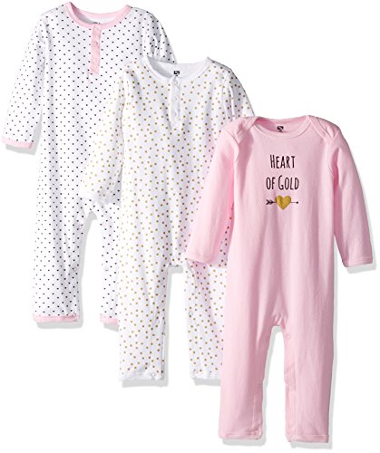 Hudson Baby Unisex Baby Cotton Coveralls, Heart, 18-24 Months