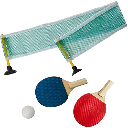 Kicko Mini Ping Pong Set - Table Tennis - Two-Player Sport and Summer Game - Indoors, Outdoors, Party Favors, Decorations, Birthday Activities, Holidays, Novelties, Stocking Stuffers