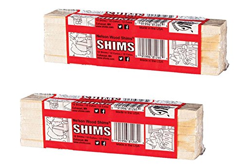 Nelson Wood Shims 8' 12 Pack - Kiln Dried Wood - Set of 2 (Total 24 Shims)