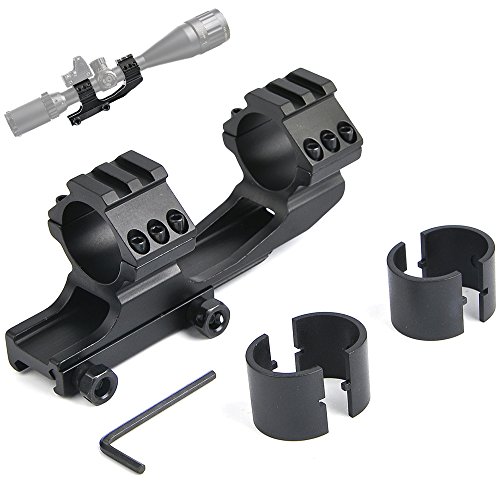 BESTSIGHT Rifle Scope Mount Rings 1 inch/ 30mm Cantilever for 20mm Picatinny Rail Dual Ring Adjustable Shooting.