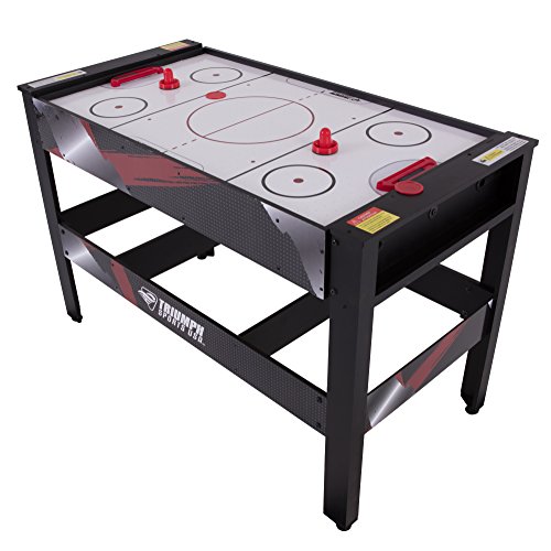 Triumph 4-in-1 Rotating Swivel Multigame Table – Air Hockey, Billiards, Table Tennis, and Launch Football