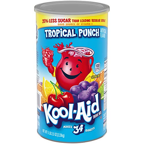 Kool-Aid Tropical Punch Flavored Caffeine Free Powdered Drink Mix (82.5 oz Canister)