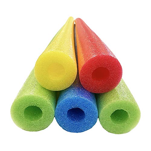 Oodles of Noodles Foam Pool Swim Noodles, 52 inch (5 Pack) - multicolored