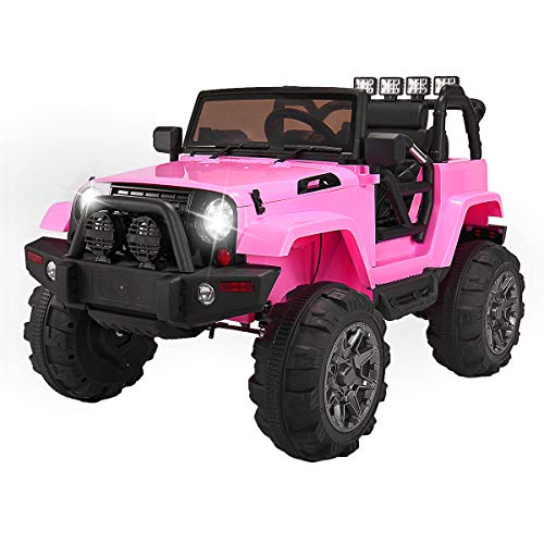 TOBBI Kids Ride on Truck Style 12V Battery Powered Electric Car W/Remote Control Pink