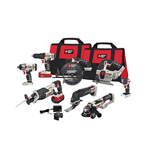 PORTER-CABLE 20V MAX Cordless Drill Combo Kit, 8-Tool (PCCK619L8)