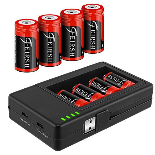 8 Pack CR123A Battery,QUICKHELP 3.7V 800mAh Arlo Rechargeable Batteries and Charger Compatible with Arlo VMC3030 VMK3200 VMS3130 3230C 3430 3530 Wireless Security Cameras(Upgraded)