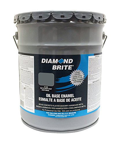Diamond Brite Paint 31150 5-Gallon Oil Base All Purpose Enamel Paint Battleship Grey
