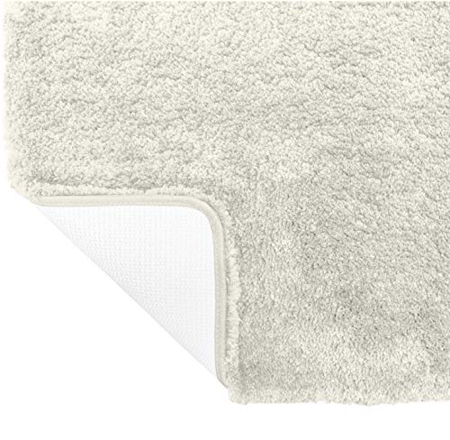 Gorilla Grip Original Premium Luxury Bath Rug, 24x17 Inch, Incredibly Soft, Thick, Absorbent Bathroom Mat Rugs, Machine Wash and Dry, Plush Carpet Mats for Bath Room, Shower, Hot Tub, Ivory Cream