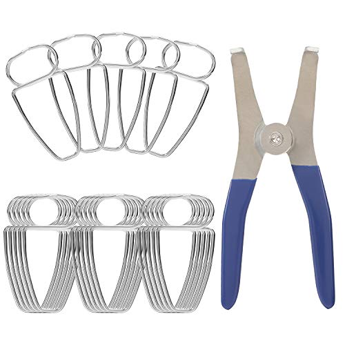 Mofeez 20pcs Spring Miter Clamps and Stretching Plier Kit, for Crown Molding and Gluing Up Mitered Corners