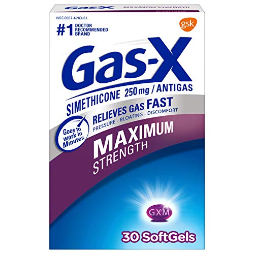 Gas-X Maximum Strength Softgels for Fast Relief from Gas Bloating and Discomfort, 30 Softgels