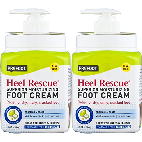 ProFoot Heel Rescue Foot Cream 16 Ounce Bottle, 2 Pack, for Cracked, Calloused, or Chapped Skin