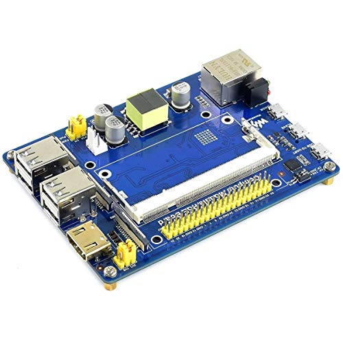 waveshare Compute Module IO Board with PoE Feature Development Board for Raspberry Pi CM3 / CM3L / CM3+ / CM3+L,with Ethernet Port,USB Ports,HDMI/DSI/CSI Camera Interface