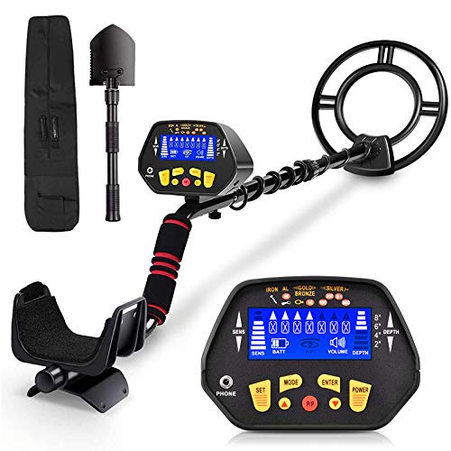 RM RICOMAX Metal Detector for Adults & Kids - High-Accuracy Metal Detector Waterproof LCD Display [PP Function & DISC Mode & Distinctive Audio Prompt] 10 Inch Waterproof Search Coil