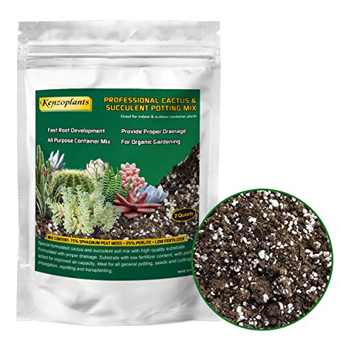 Professional Grower Mix Soil, Fast Draining Pre-Mixed Coarse Blend, Small Bag Potting Soil for Indoor Plants, 2 Quarts