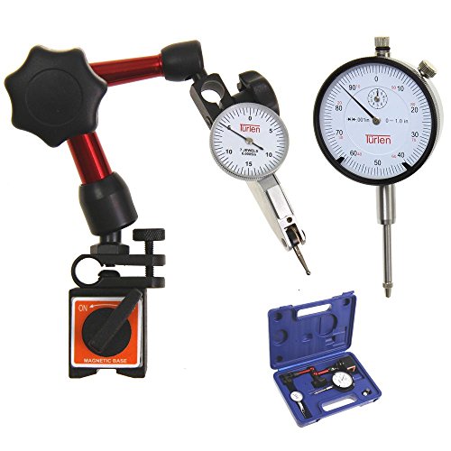 Türlen Dial Indicator/Test Indicator/Mini Magnetic Base Fine Adjustment Set in Fitted Case