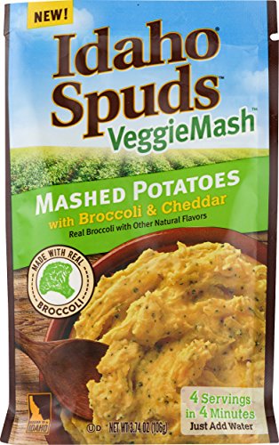 Idaho Spuds Veggie Mash, Cauliflower Butter Broccoli & Cheese Mashed Potatoes, 10 Count