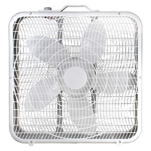 Comfort Zone CZ200A 20' 3-Speed Box Fan for Full-Force Air Circulation with Air Conditioner