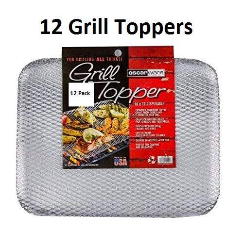 Oscarware Disposable Grill Topper, 16x12-Inch, Recyclable Aluminum (12)