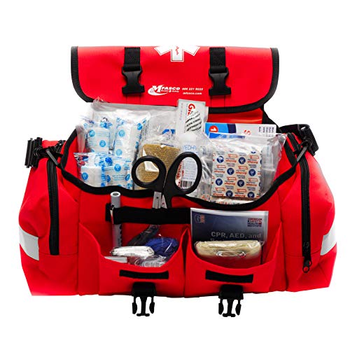 MFASCO - First Aid Kit - Complete Emergency Response Trauma Bag - for Natural Disasters - Red