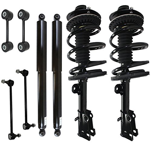 Detroit Axle - Front Strut & Coil Springs Rear Shocks w/Sway Bar Link Kit Replacement for 01-07 Town & Country FWD - [01-07 Dodge Caravan FWD] - 01-07 Grand Caravan FWD - 01-03 Voyager FWD w/o Nivomat