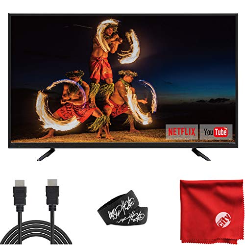 ATYME 50-Inch Smart 4K Ultra HD LED TV 2160p (500AX7UD) Lightweight Slim Built-in with HDMI, USB, VGA, High Resolution Bundle with Circuit City 6-Foot Ultra HD 4K HDMI Cable & Accessories