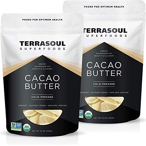 Terrasoul Superfoods Organic Cacao Butter, 2 Lbs - Raw | Keto | Vegan | Unrefined