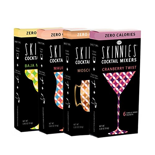 RSVP Skinnies - 0 Calorie mixers - Variety Pack, 4-boxes (6 packets per box)