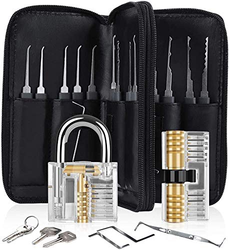 2 Locks Professional 24 PCS Set Training Kit (Gray