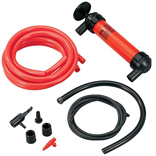 Koehler Enterprises RA990 Multi-Use Siphon Fuel Transfer Pump Kit (for Gas Oil and Liquids),Red,medium