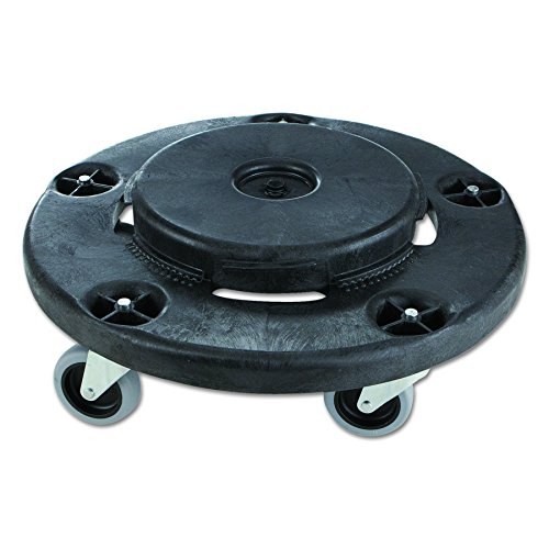 Rubbermaid Commercial Products Brute Twist On/Off Round Dolly, Black (Fg264000Bla)