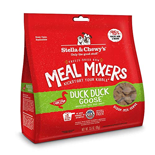 Stella & Chewy's Freeze-Dried Raw Duck Duck Goose Meal Mixers Dog Food Topper, 3.5 oz. Bag