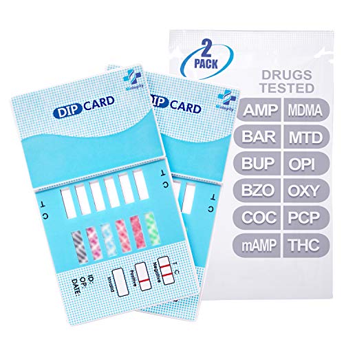 MiCare [2pk] - 12-Panel Urine Drug Test Card (AMP/BAR/BUP/BZO/COC/mAMP/MDMA/MTD/OPI/OXY/PCP/THC) #MI-WDOA-6124
