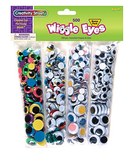 Creativity Street Wiggle Eyes Multi-Pack, 500-Piece Pack (AC3435)