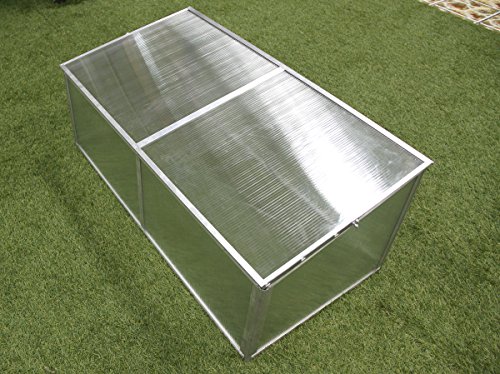 Zenport SH7005-ZD Folding Aluminum Cold Frame Greenhouse, Foldable, 3.3 x 1.6 x 1.3-Feet