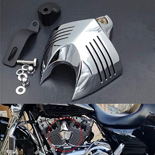 HTTMT MT246-001-CD Chrome Horn Cover Compatible with Harley Big Twins V-Rods Stock Cowbell Horns 1992-2013