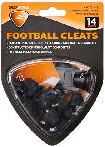 Sof Sole Nylon Replacement Cleat for Football Shoes, 1/2-Inch