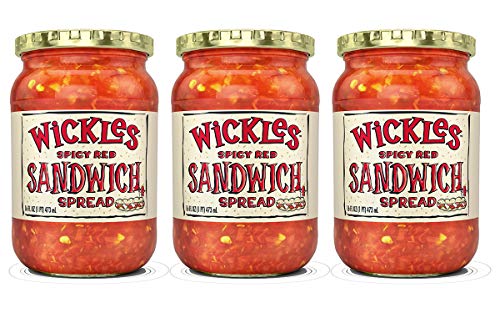 Wickles Spicy Red Sandwich Spread, 16 OZ (Pack of 3)