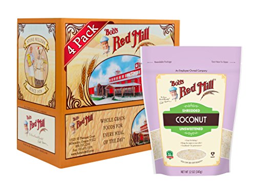 Bob's Red Mill Shredded Coconut (Unsweetened), 12-ounce (Pack of 4, Stand up Pouch)