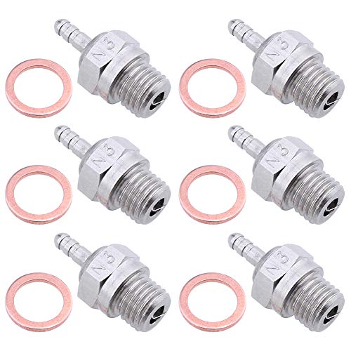 Hobbypark 70117H Hot Glow Plug N3 No. #3 Spark Nitro Engine Parts Replace OS for HSP Traxxas Himoto RC Car Truck Buggy (Pack of 6)