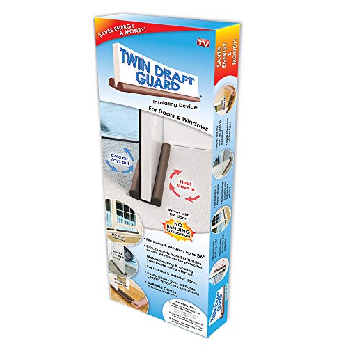 Original Twin Draft Guard Door Draft Stopper, Year Round Insulator, For Summer and Winter Use PATENTED & TRADEMARKED