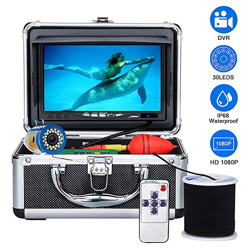 Underwater Fishing Camera, Anysun Fish Finder Camera with DVR Recorder Waterproof IP68 Underwater Viewing System 7'' Color LCD Monitor HD1080P with 15m/50ft Cable for Ice, Lake, Boat, Sea Fishing