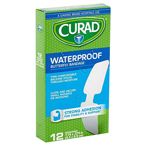 CURAD Waterproof Butterfly Bandages,12 Count (Pack of 2)