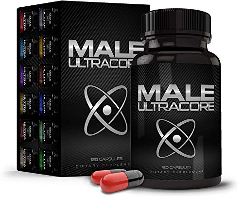 Male UltraCore Supplements (1 Month Supply) – High Potency - Ultimate Endurance, Drive & Strength Booster – 120 caps per Bottle