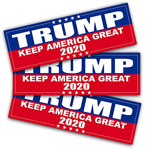 Anley 9 X 3 inch Trump 2020 Keep America Great Decal - Car and Truck Reflective Bumper Stickers - 2020 United States Presidential Election (3 Pack)